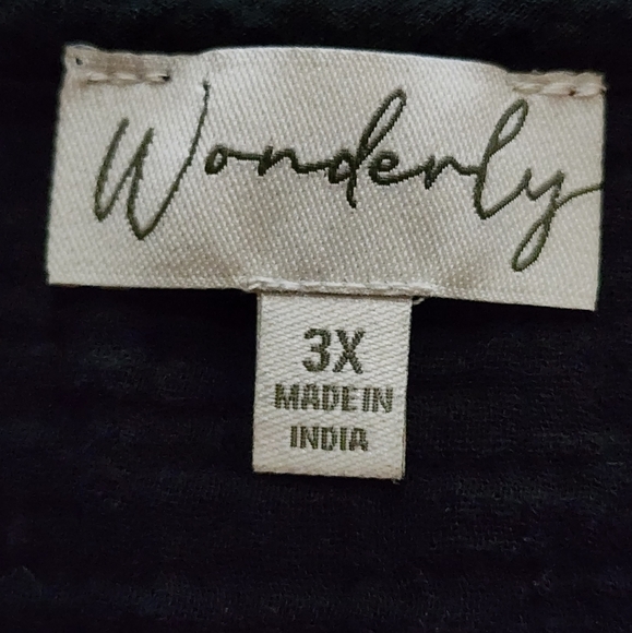 Wonderly 3X NWT Navy Tie-Dye Maxi Dress 100% Cotton Boho Adjustable Straps - Picture 8 of 9